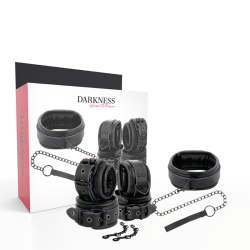 DARKNESS ESPOSAS Y COLLAR DE CUERO NEGRO 2