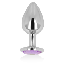 OHMAMA - PLUG ANAL CON CRISTAL VIOLETA 8 CM 2