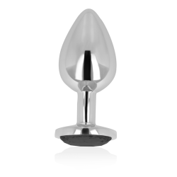 OHMAMA - PLUG ANAL CON CRISTAL NEGRO 7 CM 2