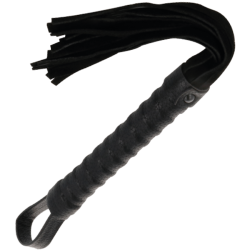 DARKNESS LÁTIGO BONDAGE NEGRO CON MANGO DE PIEL