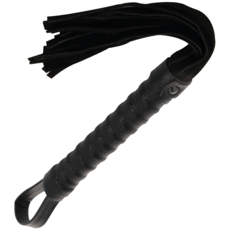 DARKNESS LÁTIGO BONDAGE NEGRO CON MANGO DE PIEL