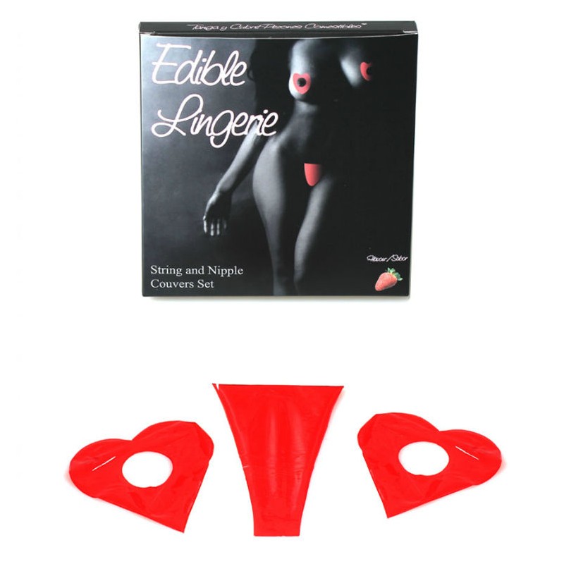SECRETPLAY - TANGA Y CUBRE PEZONES COMESTIBLES...