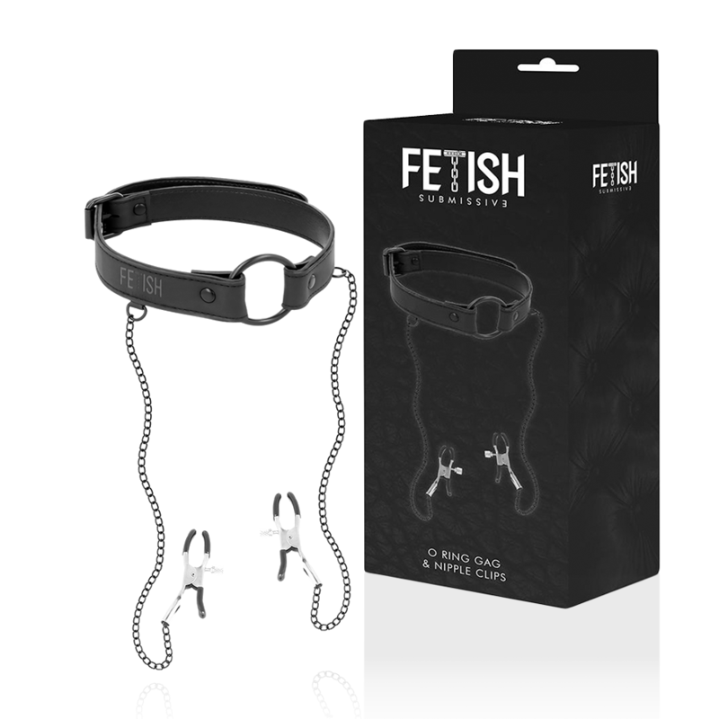 FETISH SUBMISSIVE ANILLA MORDAZA CON PINZAS...