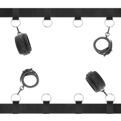 FETISH SUBMISSIVE SET ATADURAS CAMA LUXURY CON FORRO DE...