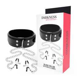 DARKNESS  COLLAR CON PINZAS PARA PEZONES NEGRO 2