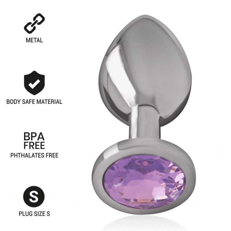 INTENSE - PLUG ANAL METAL ALUMINIO CON CRISTAL...
