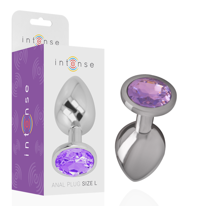 INTENSE - PLUG ANAL METAL ALUMINIO CON CRISTAL...