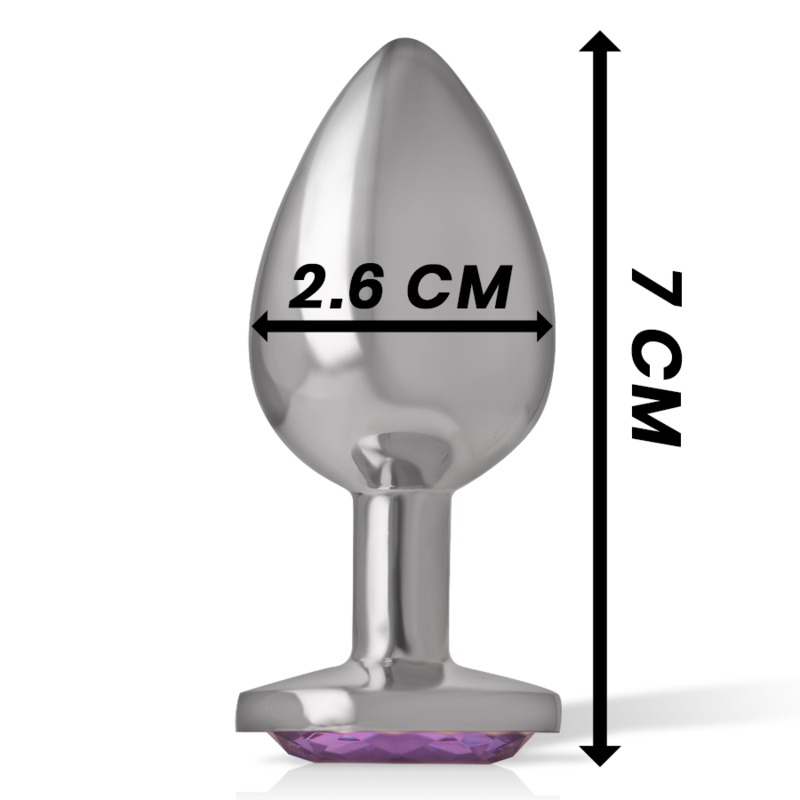 INTENSE - PLUG ANAL METAL ALUMINIO CON CRISTAL...
