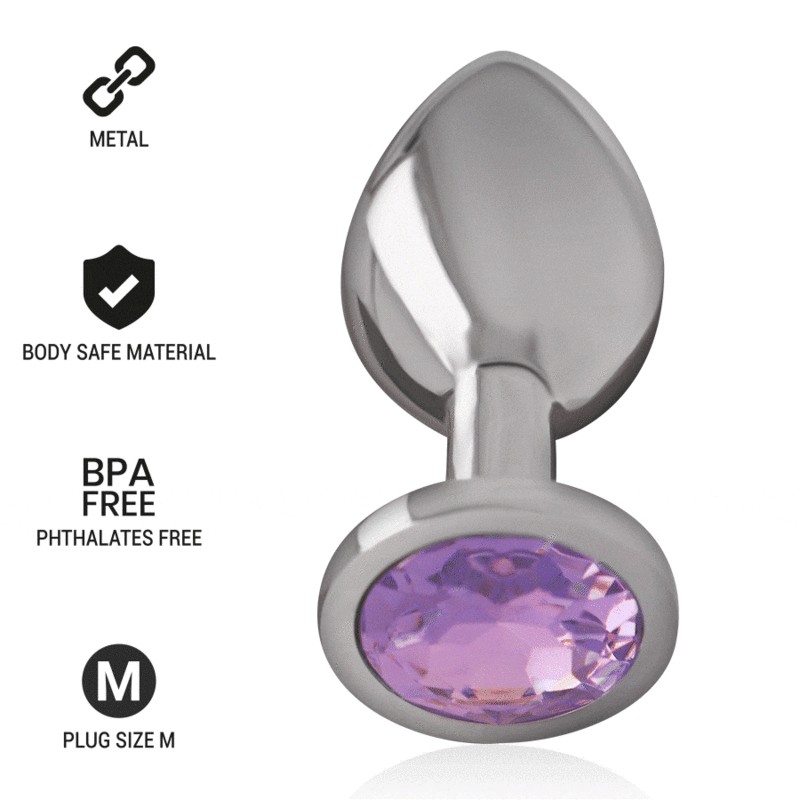 INTENSE - PLUG ANAL METAL ALUMINIO CON CRISTAL...