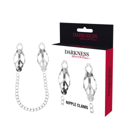 DARKNESS ABRAZADERA PEZONES METAL CON CADENA 2