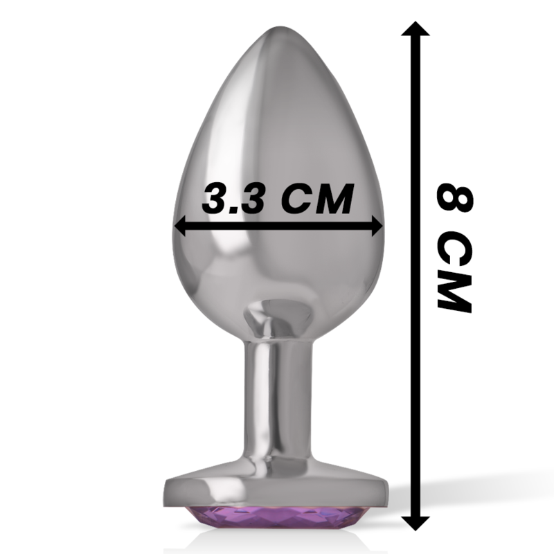 INTENSE - PLUG ANAL METAL ALUMINIO CON CRISTAL...