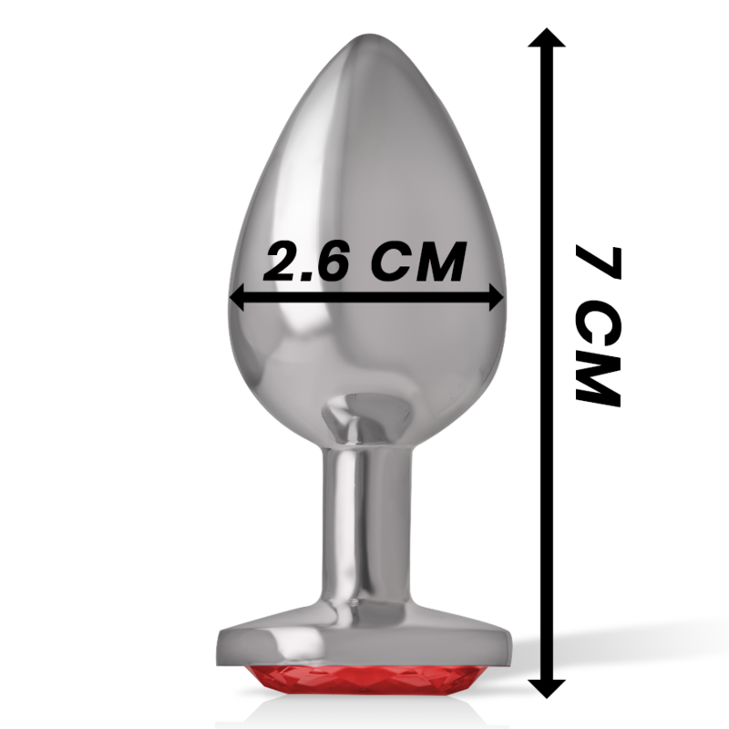 INTENSE - PLUG ANAL METAL ALUMINIO CON CRISTAL...