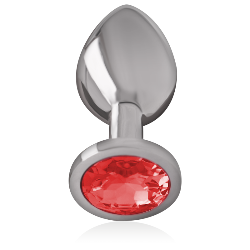 INTENSE - PLUG ANAL METAL CON CRISTAL ROJO...