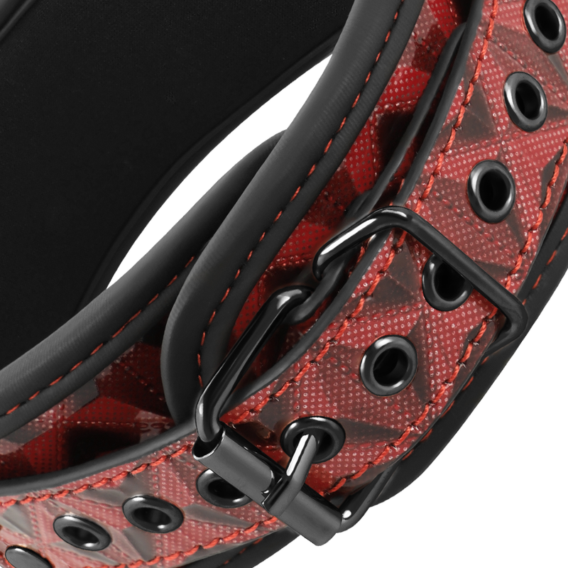BEGME RED EDITION COLLAR CUERO VEGANO CON FORRO...