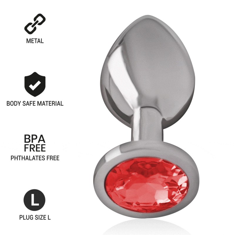 INTENSE - PLUG ANAL METAL ALUMINIO CON CRISTAL...