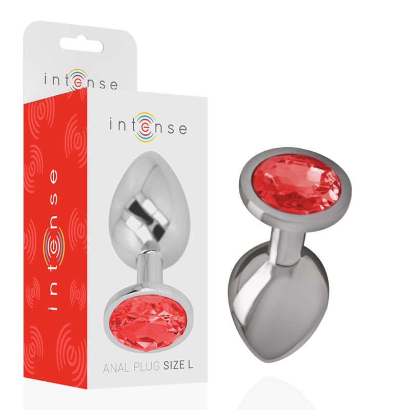 INTENSE - PLUG ANAL METAL ALUMINIO CON CRISTAL...