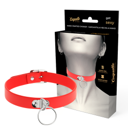 COQUETTE CHIC DESIRE COLLAR CUERO VEGANO ROJO ACCESORIO...