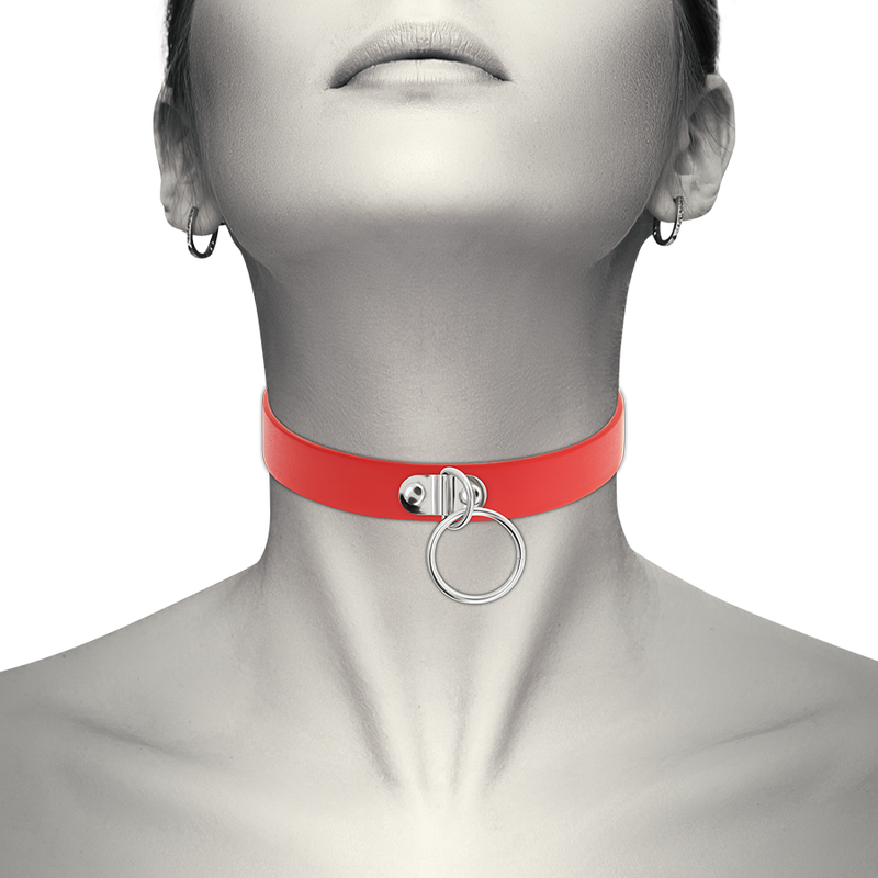 COQUETTE CHIC DESIRE COLLAR CUERO VEGANO ROJO...