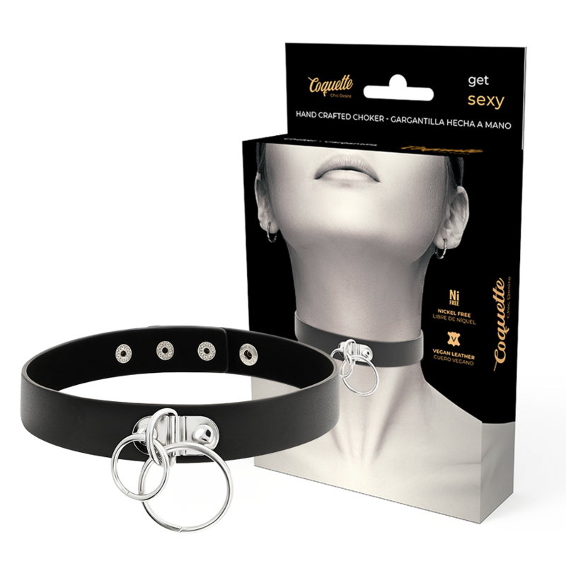 COQUETTE CHIC DESIRE CHOKER CUERO VEGANO -...
