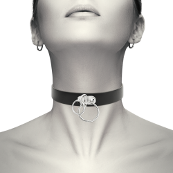 COQUETTE CHIC DESIRE CHOKER CUERO VEGANO - DOBLE ANILLA 2