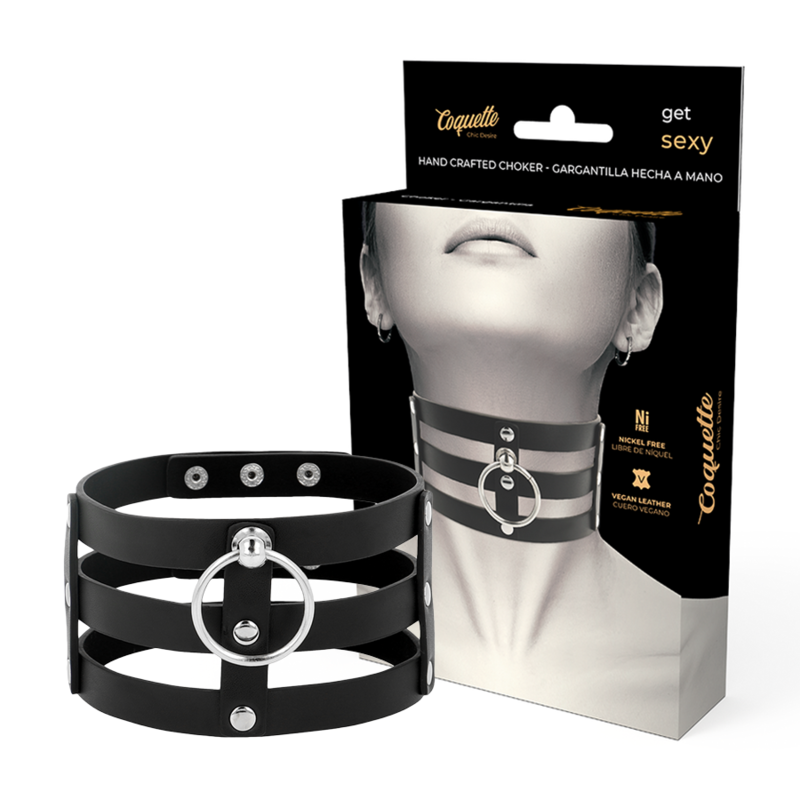 COQUETTE CHIC DESIRE CHOKER CUERO VEGANO ESTILO...