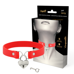 COQUETTE CHIC DESIRE COLLAR CUERO VEGANO ROJO ACCESORIO...