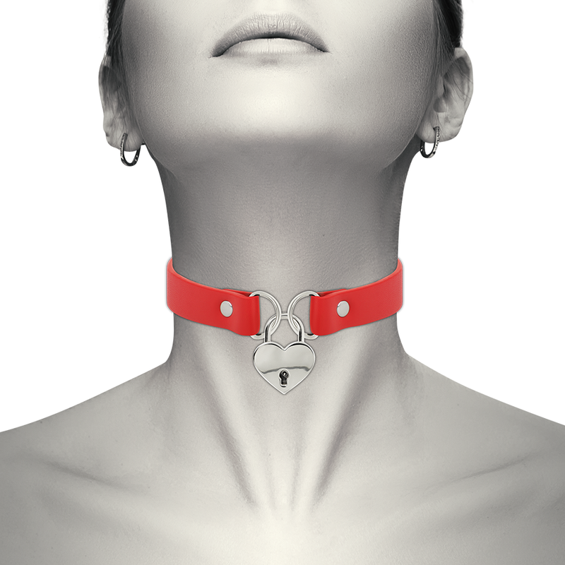 COQUETTE CHIC DESIRE COLLAR CUERO VEGANO ROJO...