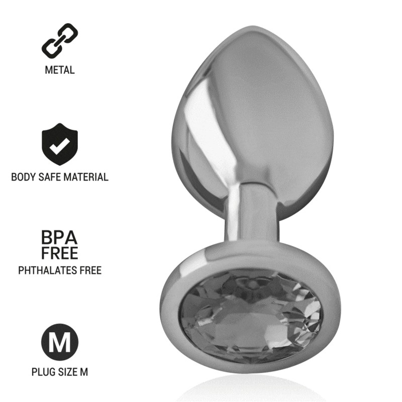 INTENSE - PLUG ANAL METAL ALUMINIO CON CRISTAL...