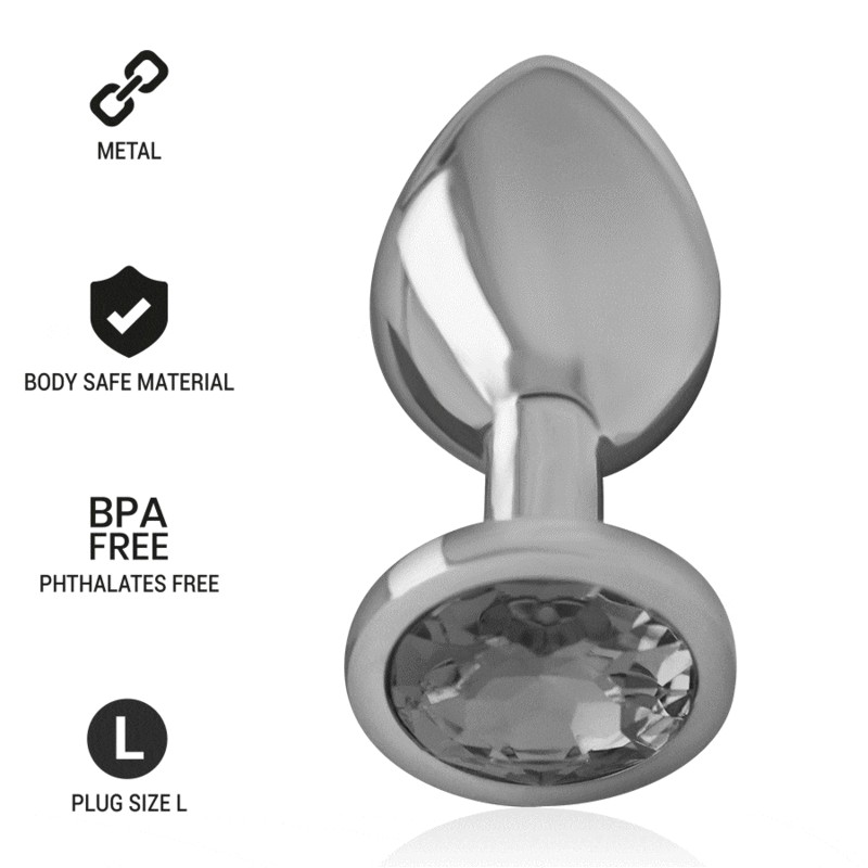 INTENSE - PLUG ANAL METAL ALUMINIO CON CRISTAL...