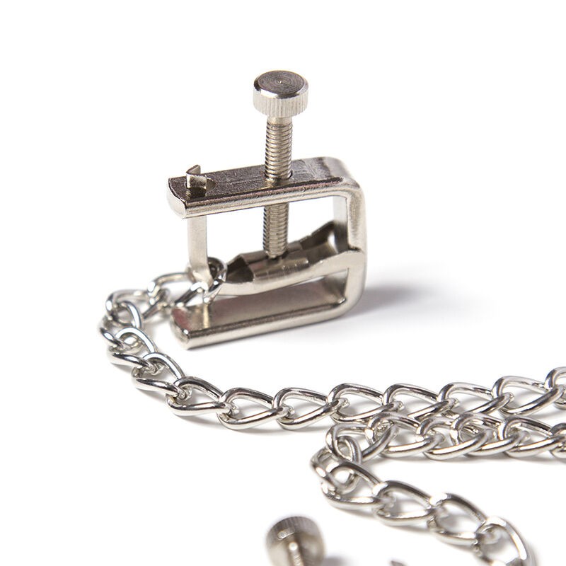 OHMAMA FETISH PINZAS METALICAS TORNILLO CON CADENA