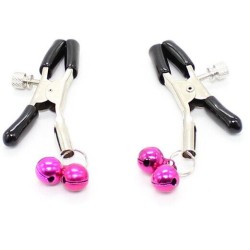 OHMAMA FETISH PINZAS PEZONES CON CASCABEL ROSA 2