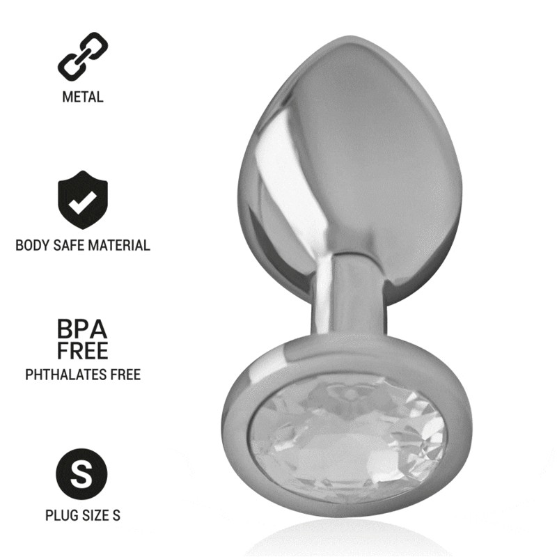 INTENSE - PLUG ANAL METAL ALUMINIO CON CRISTAL...