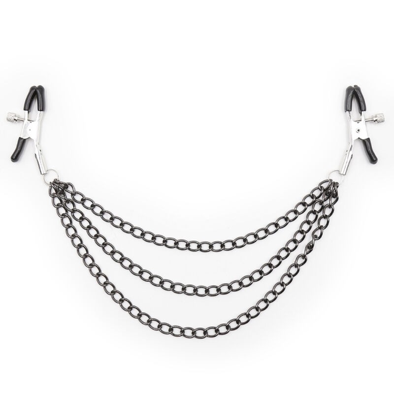 OHMAMA FETISH PINZAS PEZONES CON CADENAS NEGRAS