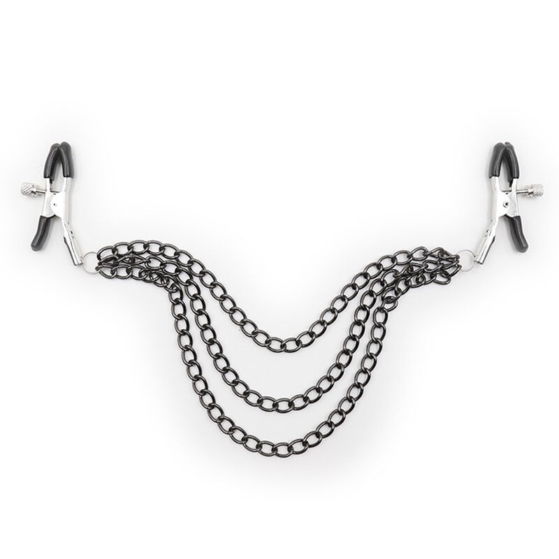 OHMAMA FETISH PINZAS PEZONES CON CADENAS NEGRAS
