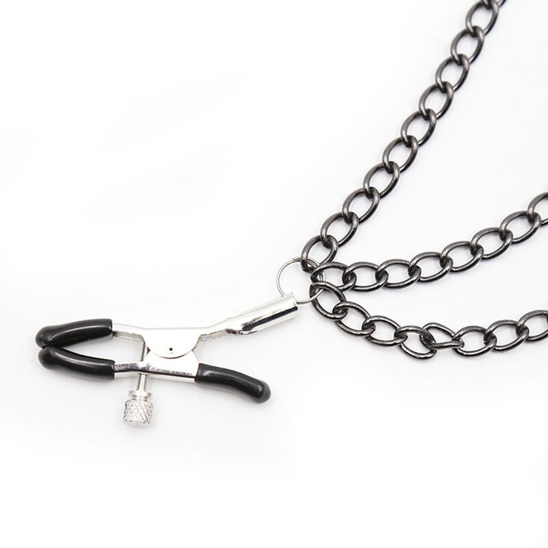 OHMAMA FETISH PINZAS PEZONES CON CADENAS NEGRAS