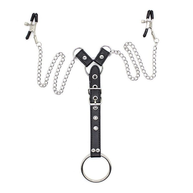 OHMAMA FETISH PINZAS PEZONES CON CADENAS Y...