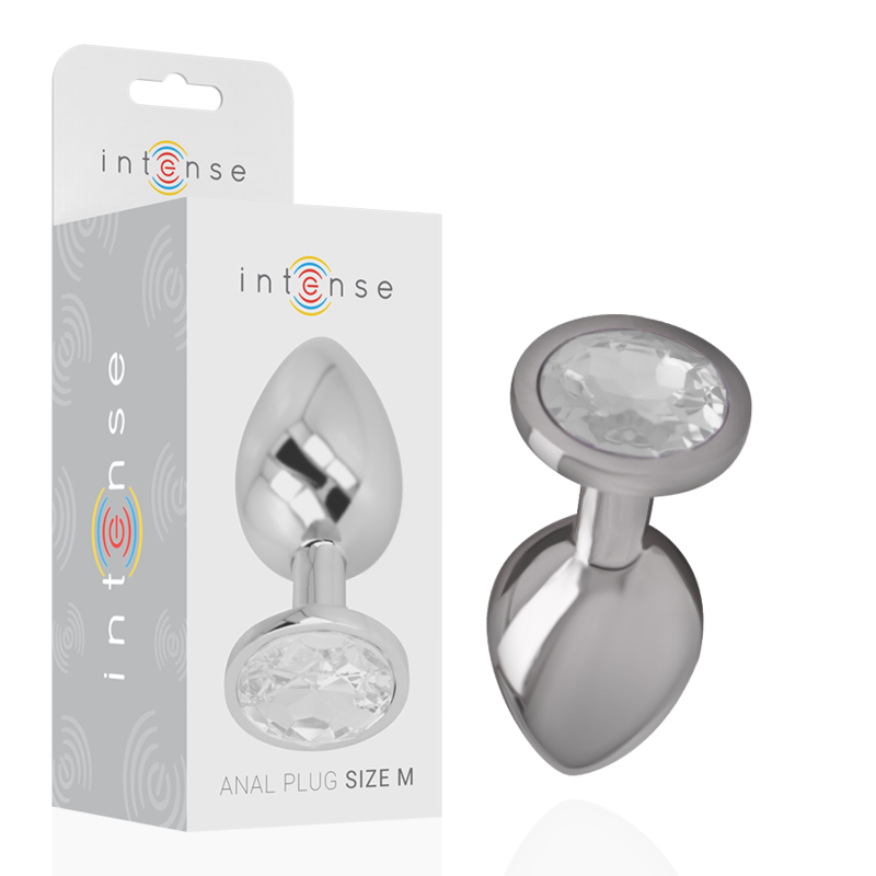 INTENSE - PLUG ANAL METAL ALUMINIO CON CRISTAL...