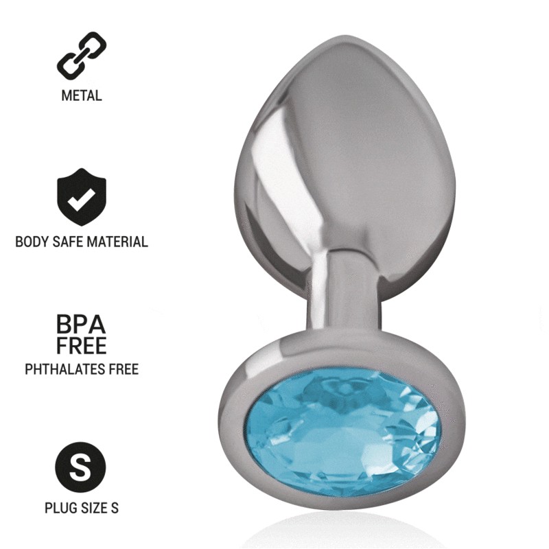 INTENSE - PLUG ANAL METAL ALUMINIO CON CRISTAL...