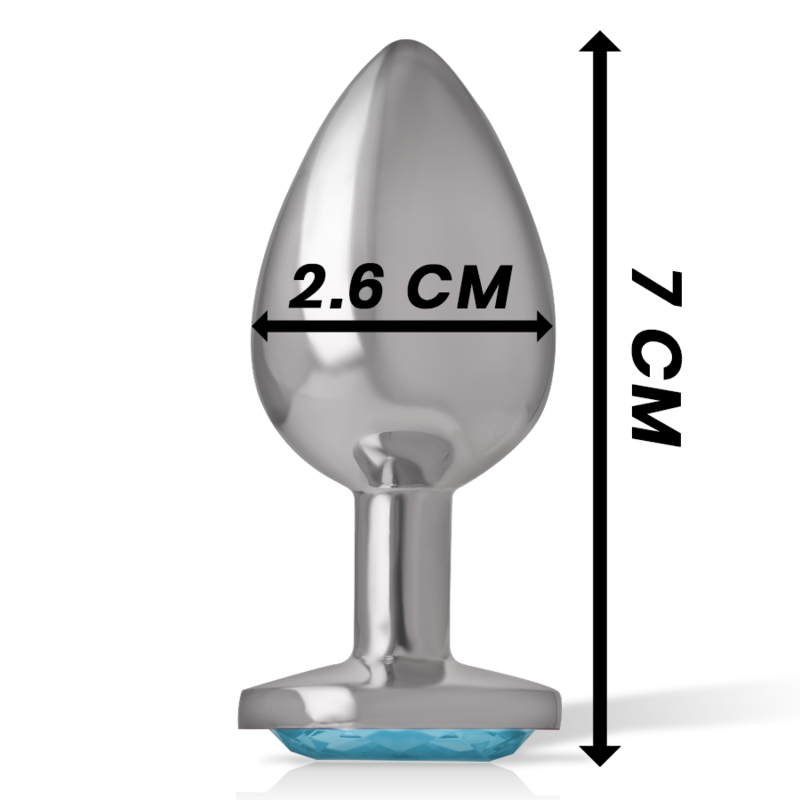 INTENSE - PLUG ANAL METAL ALUMINIO CON CRISTAL...