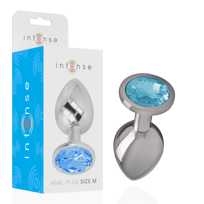 INTENSE - PLUG ANAL METAL ALUMINIO CON CRISTAL...