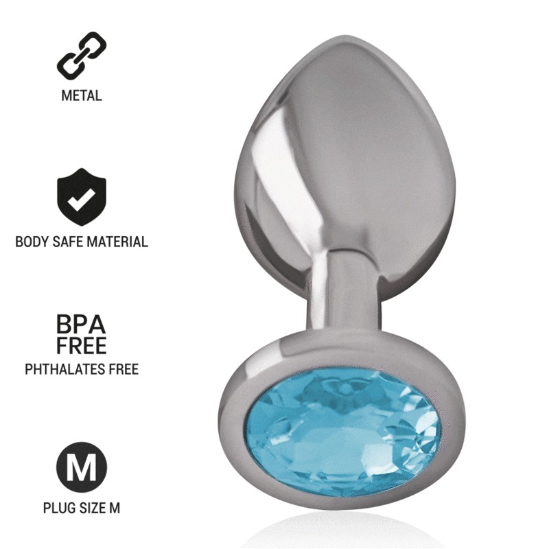 INTENSE - PLUG ANAL METAL ALUMINIO CON CRISTAL...