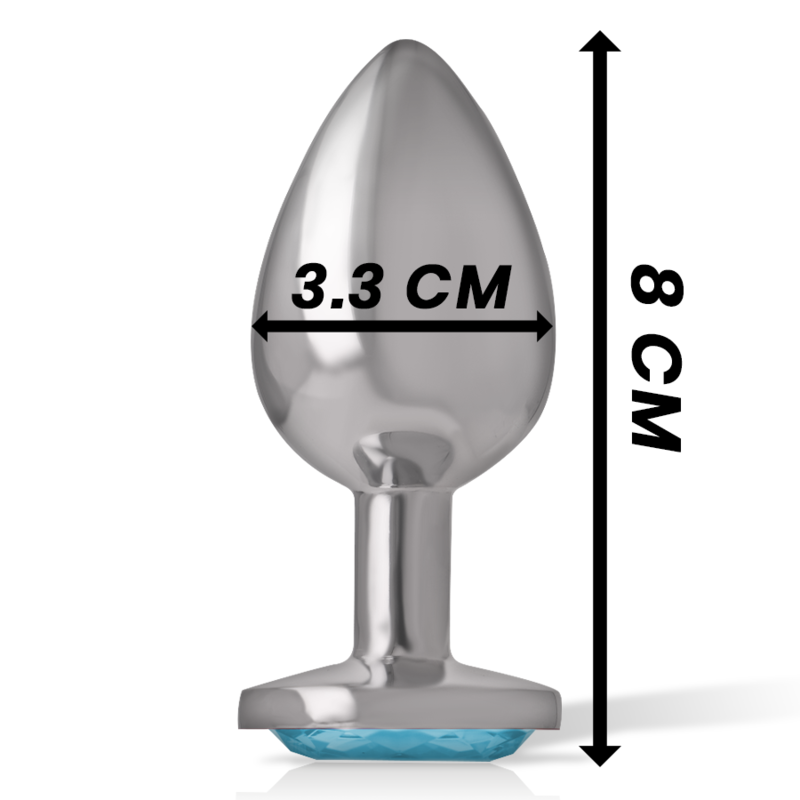INTENSE - PLUG ANAL METAL ALUMINIO CON CRISTAL...