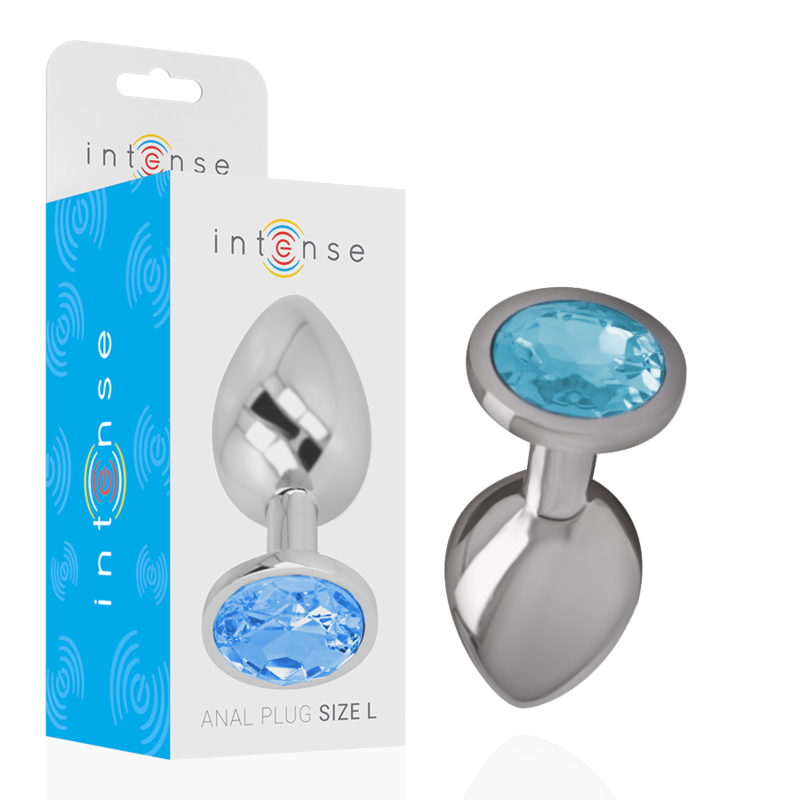INTENSE - PLUG ANAL METAL ALUMINIO CON CRISTAL...