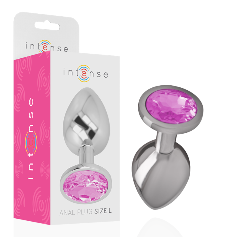 INTENSE - PLUG ANAL METAL ALUMINIO CON CRISTAL...