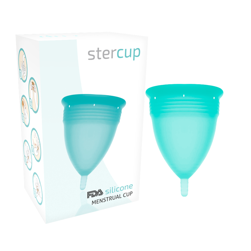 STERCUP - FDA SILICONE MENSTRUAL CUP AQUAMARINE...
