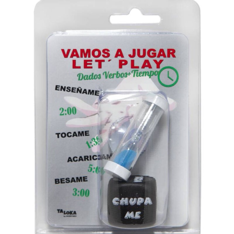 TALOKA - DADO C/ VERBOS +RELOJ DE ARENA VAMOS A...