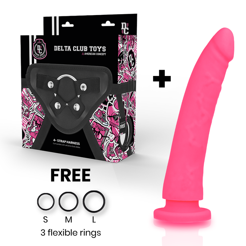 DELTA CLUB - TOYS HARNESS + DONG PINK SILICONE...