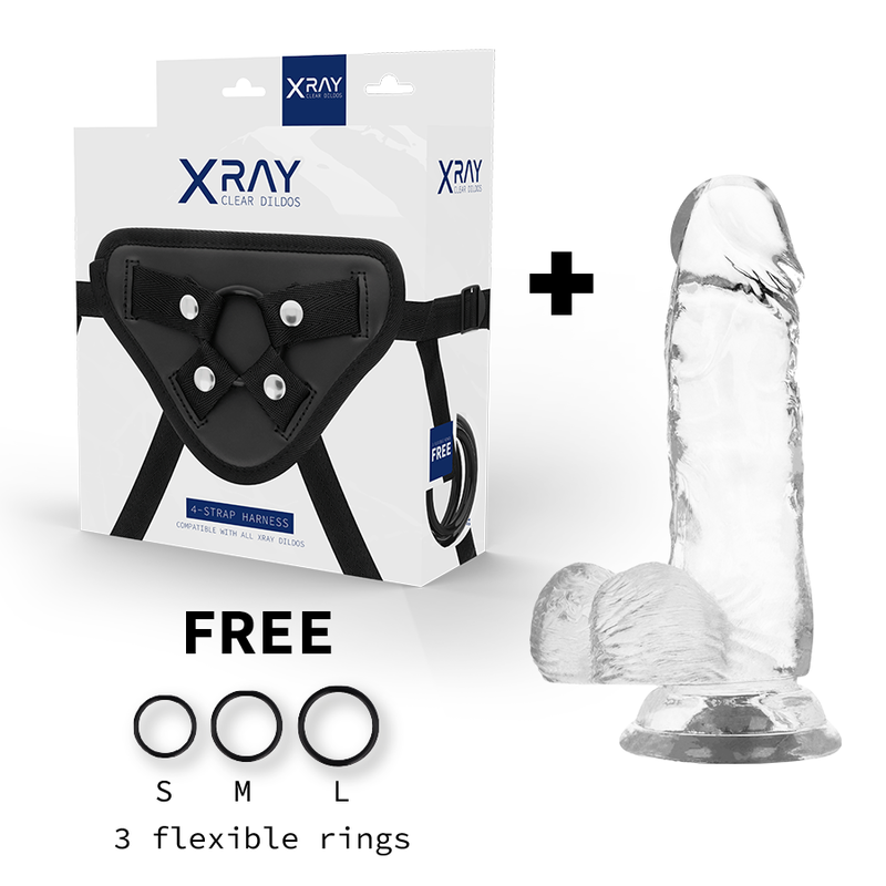 X RAY - ARNÉS + DILDO REALISTA TRANSPARENTE...
