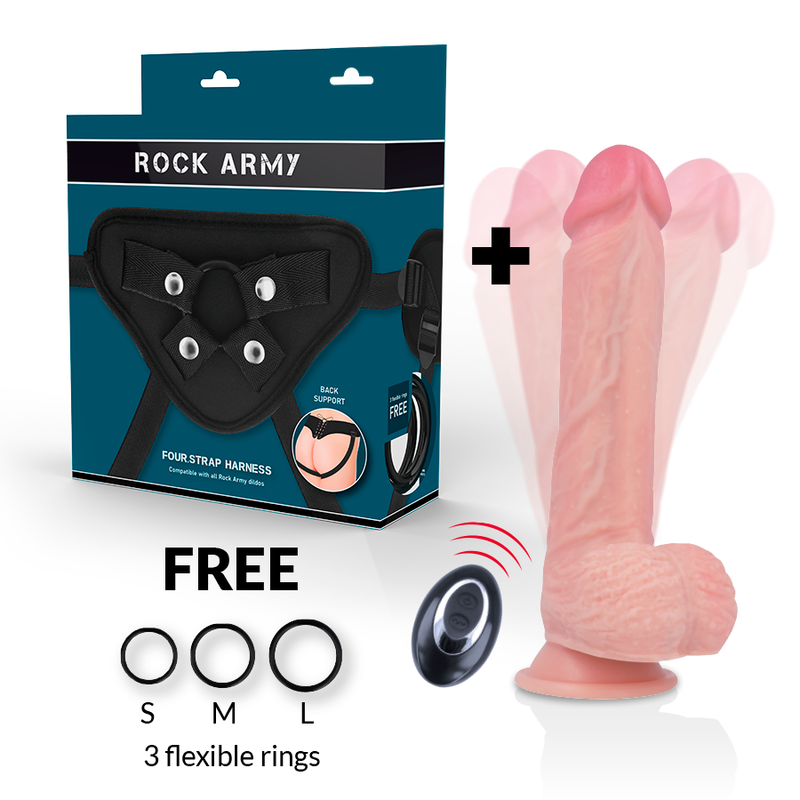 ROCKARMY - HARNESS + LIQUID SILICONE VIBRATOR...