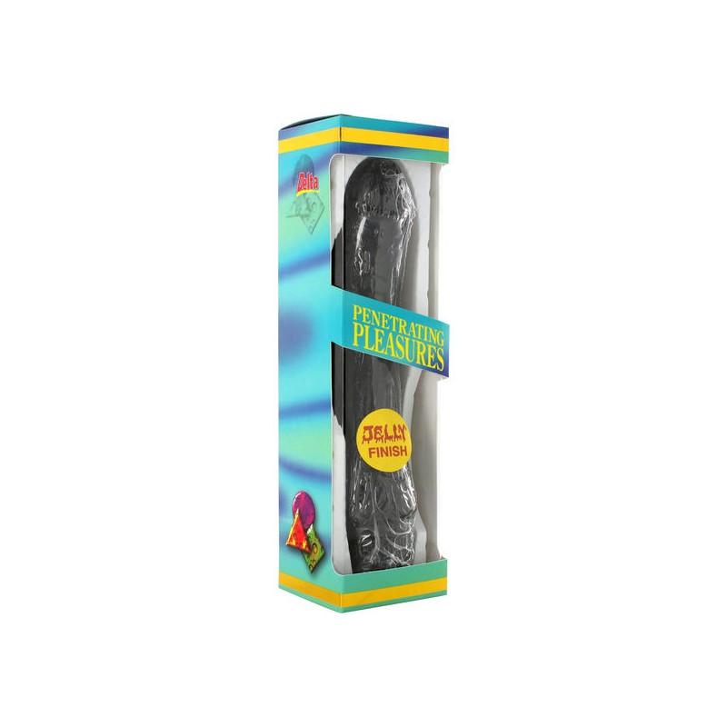 SEVEN CREATIONS - VIBRATOR DE GELATINA NEGRO 20 CM